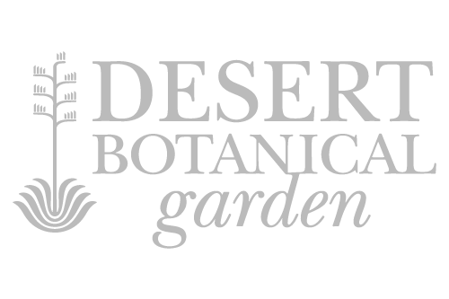 Desert Botanical Garden logo featuring stylized plant elements and text representing the botanical garden.